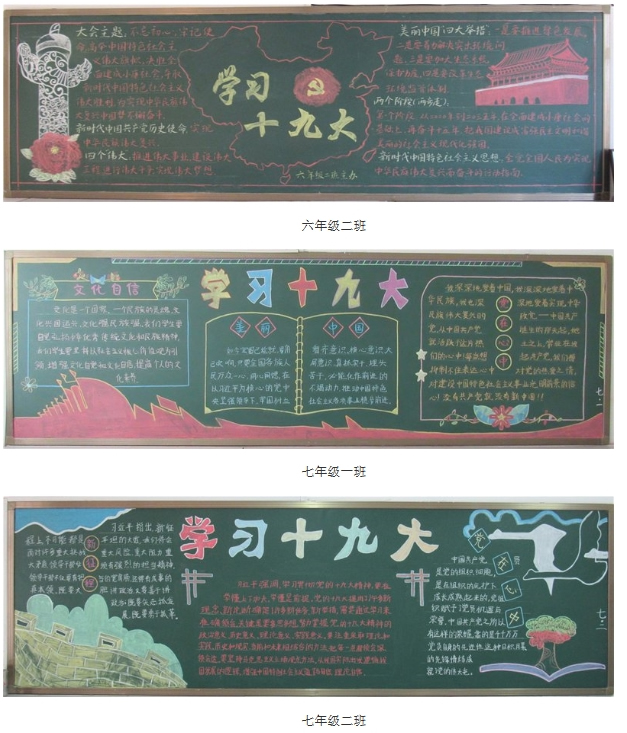學習宣傳十九大黑板報展示